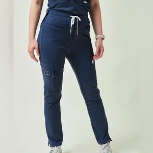Scope Women's Navy 8-pocket Slim Fit Scrub Pants
